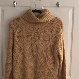 Mustard turtle neck sweater!